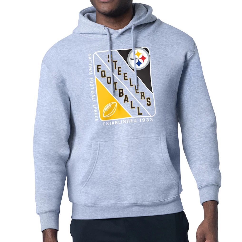 Men 2026 NFL Pittsburgh Steelers Grey Hoodie hooded style 01->tennessee titans->NFL Jersey
